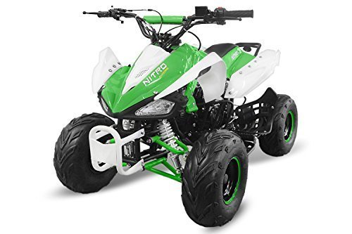 Kinderquad Speedy 125cc RG7 7' Automatik+Rückwärtsgang Quad ATV Bike Midi Buddy Pocket Kinder (Weiss-Grün)
