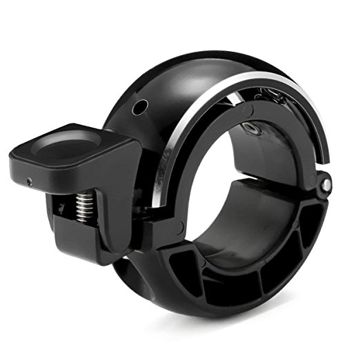 SGODDE Fahrradklingel Laut,O Design Fahrradglocke für Alle Fahrrad Lenker, Q Bell Radfahren Fahrrad Glocke MTB Mountainbike Alarm Horn Ring, für 22.2-24mm Lenker Schwarz