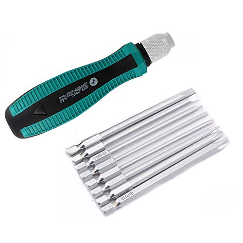 SidiOutil Magnetischen Schraubendreher Set 9 tlg, Schraubendreher Bits Gesetzt mit Schlitz und Kreuzschlitz,Professionelle Reparaturwerkzeuge, Fahrrad Reparatur Kit
