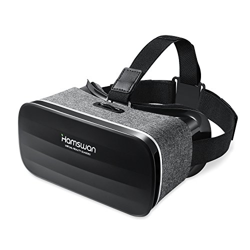 VR Brille für Handy, HAMSWAN 3D VR Gläser Brille Video Movie Game Brille Virtual Reality Headset für 3D Filme und Spiele Kompatibel mit iOS, Android und anderen Handys innerhalb von 4.0-6.0 Zoll Ultraleichtes Gewicht