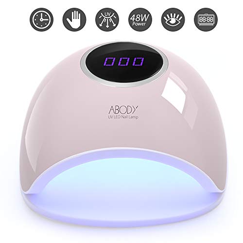 Abody UV Lampe für Nagel 48W Nageltrockner Professionelles Weißes Licht mit 3 Timer Fingernagel & Zehennagel Nagelhärtung Maschine Nail Art Malerei Salon Tool EU Plug