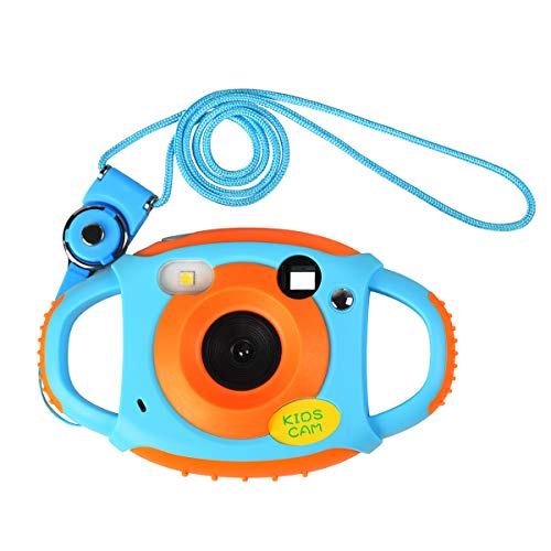 Funkprofi Kinder Kamera Kid Cam Mini Digital Camera Camcorder 5 Megapixel 1,44 Zoll Display Geschenk und Spielzeug für Kinder (Orange)