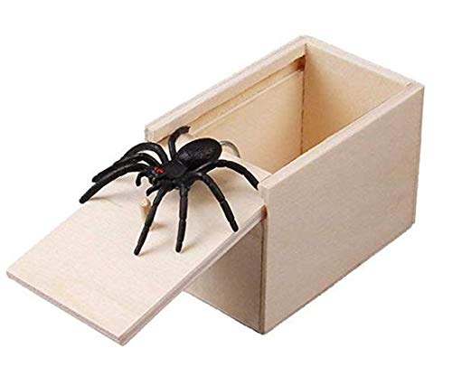 Klinkamz 1 Stücke Holz Streich Spinne Scare Box Fall Witz Lebensechte Lustige Überraschung Gag Spielzeug