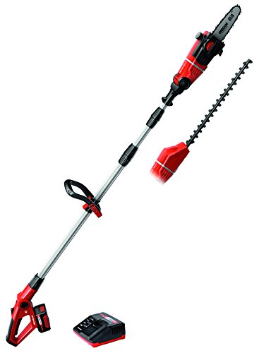 Einhell Akku Hochentaster und Heckenschere GE-HC 18 Li T Set Power X-Change (Lithium Ionen, 18 V, Teleskop, Schnittlänge Kettensäge 170 mm, Heckenschere 400 mm, inkl. 3,0 Ah Akku und Ladegerät)