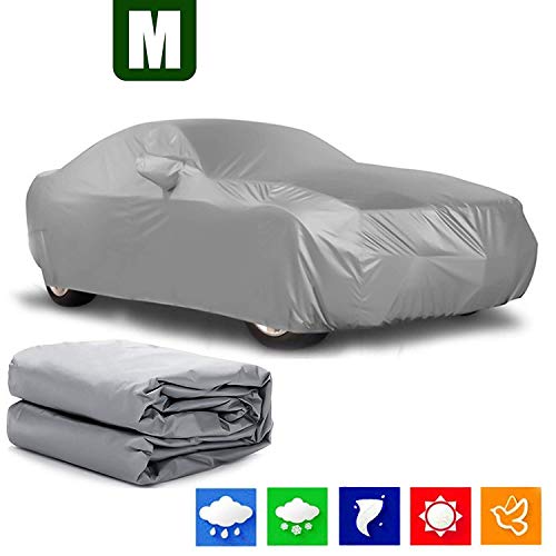 Spetan Autoabdeckung Autoplane Abdeckplane Wasserdicht Für Auto Autogarage Staubdicht Schneeschutz Sonnenschutz Car Cover Auto Vollgarage Ganzgarage Plane Medium
