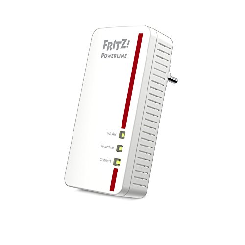 AVM FRITZ Powerline 1260E Single-Adapter (WLAN-Access Point, ideal für Media-Streaming oder NAS-Anbindungen, deutschsprachige Version, 1.200 MBit/s)