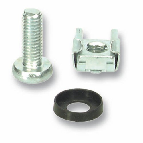 BIGtec 20 x Käfigmutter Montageschrauben Käfigmutternset M6 Montagesatz für 10' und 19' Schränke Netzwerk Schrauben Rack Käfigmuttern