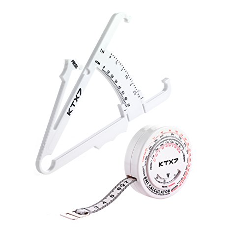 KTX7 Körperfettmessgerät V.2 inkl. Onlineprogramm + BMI Körpermaßband / Umfangsmessband R1