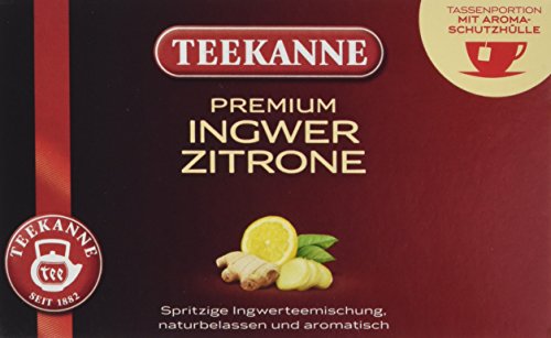 Teekanne Premium Ingwer Zitrone, 20er aromaversiegelte Beutel, 5er Pack (5 x 35 g)