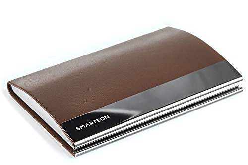 SMARTEON Visitenkartenetui - Hochwertiges Kartenetui mit Magnetverschluss aus Edelstahl, eleganter Premium Visitenkartenhalter in hoher Qualität