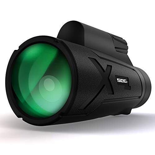 SEG Direct 12x50 kompaktes Monokular/Fernglas mit BAK-4 Dachkantprismen und HD FMC Linsen | IP67 Wasser- und staubdicht | weites und klares Sichtfeld