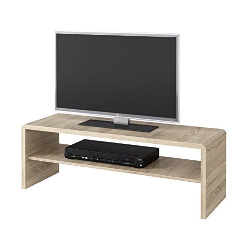 Couchtisch TV Lowboard Fernsehtisch LEXA, in Sonoma Eiche, 120 x 40 cm, mit Ablagefach