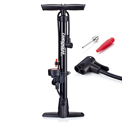 Fahrradpumpe, Luftpumpe für Fahrrad und für Luftmatratze, Standpumpe von Camden Gear mit Autoventil