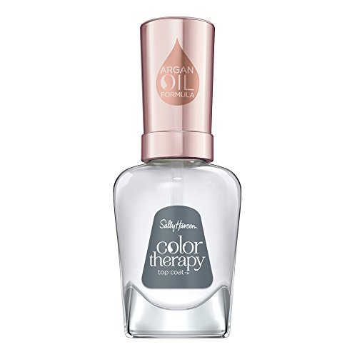 Sally Hansen Color Therapy Top Coat mit Arganöl, Überlack mit glänzendem Finish, schnelltrocknend, transparent, 1er Pack (1 x 14,7 ml)