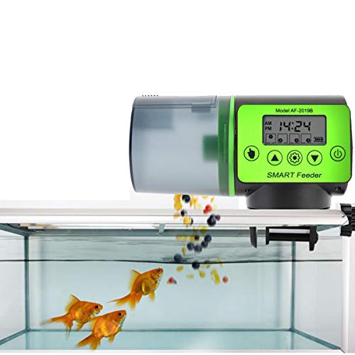 Futterautomat für Fische Aquarium mit digitaler Timer Fischfutterspender Fütterung Zeit Einstellung für Fisch Tank und Schildkröten Tank