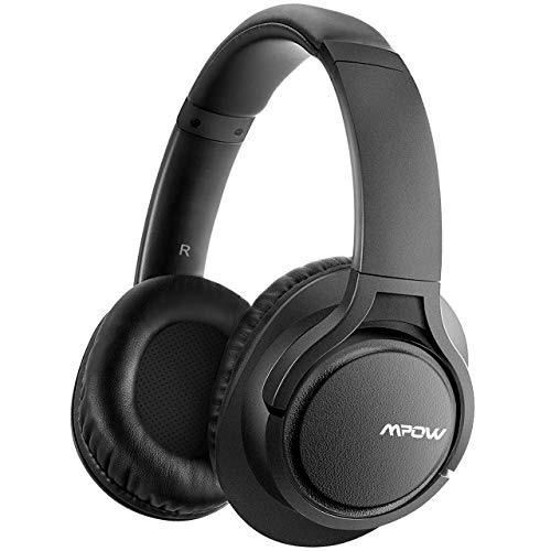 【Verbesserte】Mpow H7 Bluetooth Kopfhörer over Ear, Kabellose Kopfhörer mit Kräftigen Bass-Sound, 18 Stunden Spielzeit, Memory-Protein Ohrpolster, CVC6.0 Noise Canceling Mikrofon Freisprechen, Schwarz