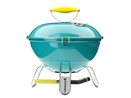 Landmann Holzkohle - Kugelgrill Piccolino, Türkis, 37 x 40 x 37 cm