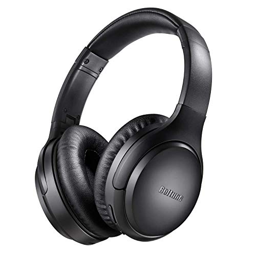 Active Noise Cancelling Kopfhörer, Boltune Kabellos Bluetooth 5.0 Over Ear Ohrhörer Wireless ANC Headset mit CVC 8.0 Geräuschunterdrückendes Mikrofon 30 Std Spielzeit für iOS Android TV