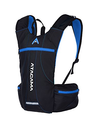 ATACAMA Trinkrucksack Laufrucksack Fahrradrucksack Kleiner Leichter wasserfester Wanderrucksack, Fach für Trinkblase 2L, Ideal Zum Joggen, Wandern, Klettern, Langlaufen, Trailrunning, Marathon