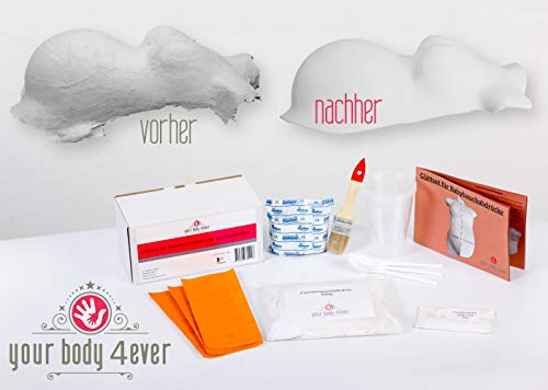 Set zum Glätten & Veredeln | Gipsabdruck Babybauch Bauch-Abdruck Gips-Binden 3D