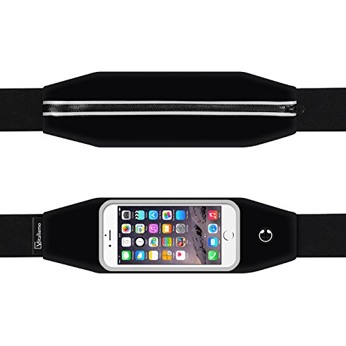 Hüfttasche - Vitalismo Unisex Wasserdichte Gürteltasche Bauchtasche Laufgürtel mit Kopfhöreranschluss und Reflexstreifen Sporttasche für Smartphone Handy Fitness Jogging Outdoor-Aktivitäten