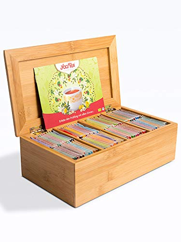YOGI Tee Probierbox aus Holz (48 Sorten je 2 Beutel) - Komplettset