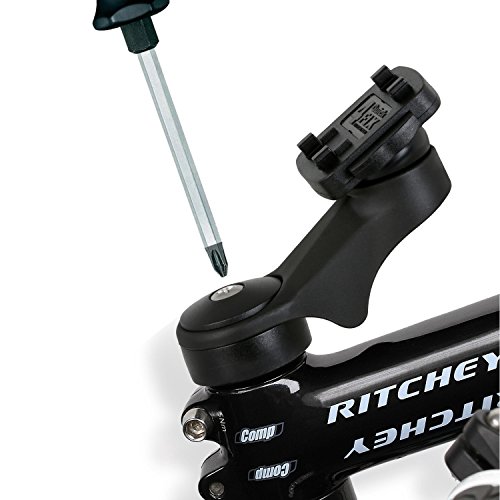 QuickMOUNT 3.0 Fahrrad Vorbau / Ahead Halter Vorbauhalterung (vibrationsfrei, Wicked Chili Schnellverschluss, Made in Germany) schwarz