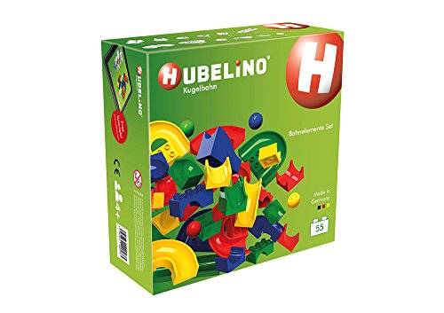 Hubelino 420473 55-teiliges Bahnelemente Set Kugelbahn