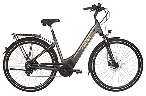 FISCHER E-Bike CityÂ  CITA 6.0i (2019), platingrau matt, 28', RH 44 cm, Brose Mittelmotor 50 Nm, 36V Akku im Rahmen