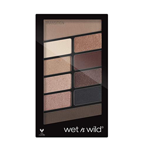 Wet n Wild – Lidschatten Palette Make-up, 10 hochpigmentierte Farben - Mix aus Schimmer + Matt in einer Lidschattenpalette, Nude Awakening, 1 Stk. 21,8g