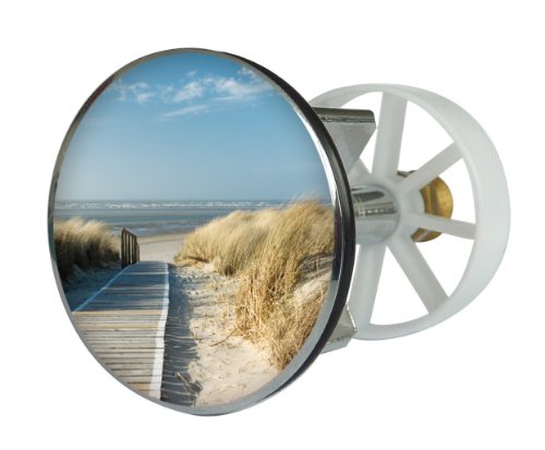Waschbeckenstöpsel Design Dünenblick | Abfluss-Stopfen aus Metall | Excenterstopfen | Abflussstöpsel | 38 – 40 mm | Stöpsel