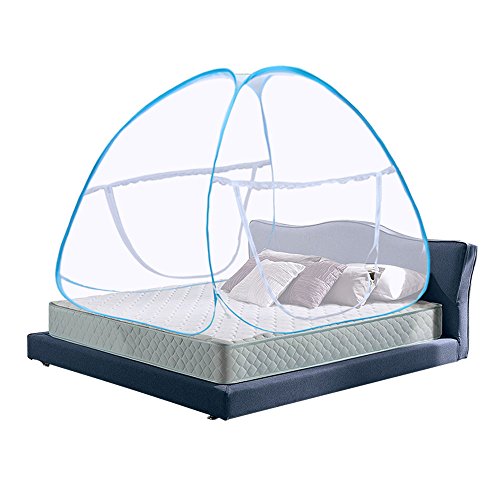 Moskitonetz Bett Baldachin Pop Up Faltbare doppelte Tür Anti Mosquito Bites(180 * 200 * 150 cm)