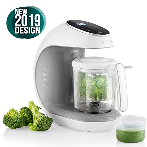 Multifunktions-Babynahrungszubereiter 7-in-1 - Dampfgarer, Mixer, Pulse, Automatische Reinigungsfunktion, Flaschen Sterilisator, Gläschenwärmer, Auftaufunktion - Breikocher Multifunktion