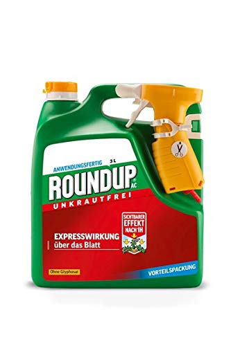 ROUNDUP AC Unkrautfrei Sprühsystem 3 l - Unkrautvernichter schnell und effektive Wirkung in Beeten oder Gartenwegen