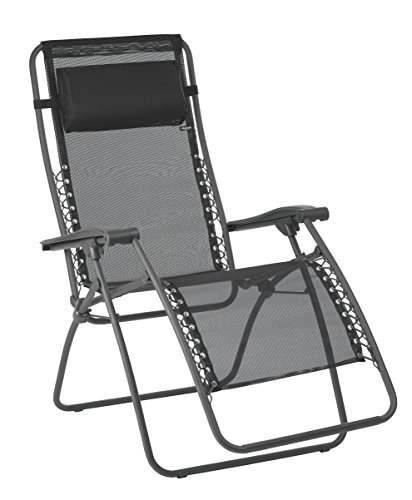 Lafuma Relax-Liegestuhl, Klappbar und verstellbar, Mit Schnürsystem, RSXA, Batyline, schwarz