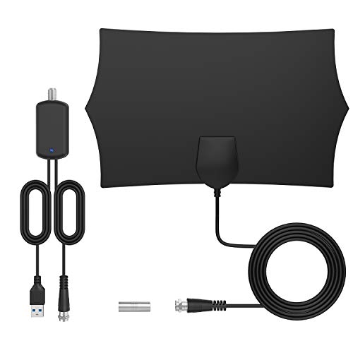 NinkBox TV Antenne, DVB-T2 Zimmerantenne unterstützt 4K/ HD /1080P/ freie Kanäle, HDTV-Verstärker Digitale HDTV-Antenne für DVB-T/DVB-T2/DTMB/ATSC/DMB-T/ISDB-T usw.