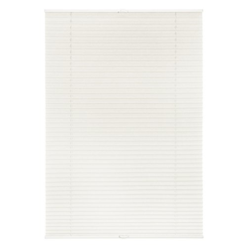 Lichtblick Plissee Klemmfix, 45 cm x 130 cm (B x L) in Weiß, ohne Bohren, Sicht- und Sonnenschutz, lichtdurchlässig & blickdicht