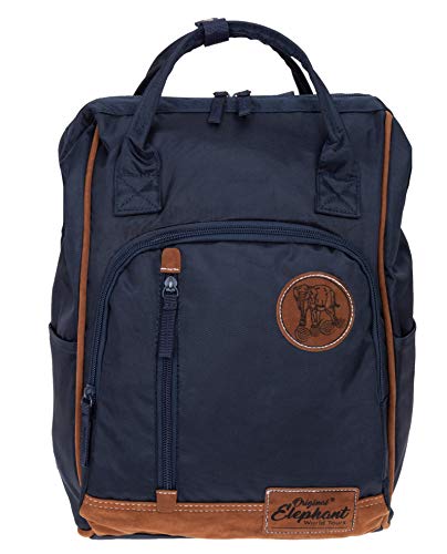Elephant Rucksack Finn Tasche A4 Daypack Bürorucksack Damen Herren Freizeitrucksack 5072 + Schlüsseletui (Blue (Blau))