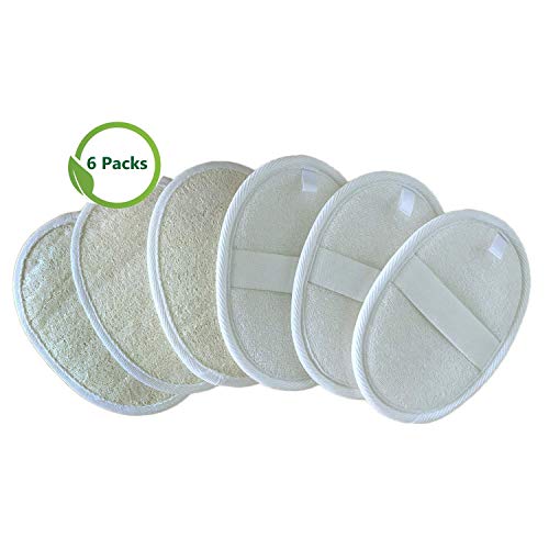 Sportout Luffaschwamm Rückenscrubber,100% Natur Loofah Pads, Luffa Handschuhperfekt für Heilbad und Dusche, 6er Pack