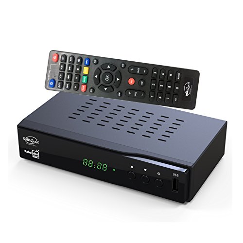 Kabelabel Full-HD Kabelreceiver Digital DVB-C (HDMI,Scart,LAN,USB,Display,Tasten,2in1 Fernbedienung)