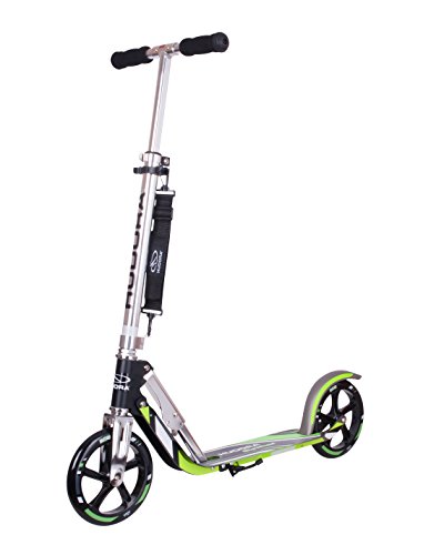 HUDORA Big Wheel Scooter 205 - Das Original, Tret-Roller klappbar - City-Scooter - 14695, schwarz/grün