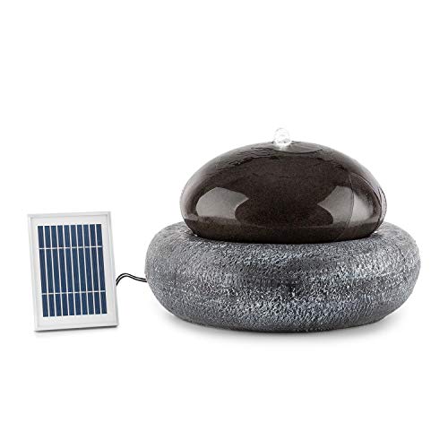 blumfeldt Ocean Planet Gartenbrunnen • Wasserspiel • Solarbrunnen • Pumpe: 200 l/h / IPX8 • Solarpanel: 2 W / 300 cm² • Akku: bis 8 h Betriebszeit / 3,7 V / 2 Ah • LED-Licht • Polyresin