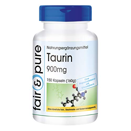 Taurin 900mg, hochdosiert, vegan, 150 Kapseln