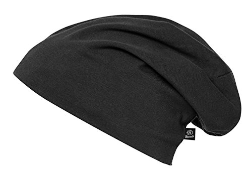 Brandit Unisex Beanie Strickmütze, Jersey Uni Schwarz, Medium (Herstellergröße: M/L)