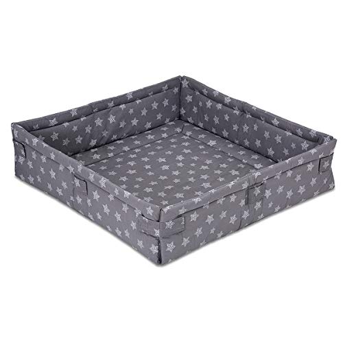 FabiMax Laufgittereinlage 100x100 cm, Sterne grau