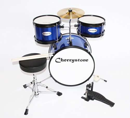 Cherrystone 0754235504511 Kinderschlagzeug Komplettset blau/metallic