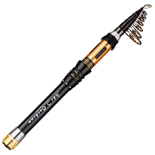 Soradoo Angelrute Teleskop Salzwasser Mini Carbon Superharte Wurfstange kurzer Abschnitt Positionierung Angelruten 1.5 / 1.8 / 2.1 / 2.4 / 2.7 / 3.0 m Rock Fishing Rod Meeresrute