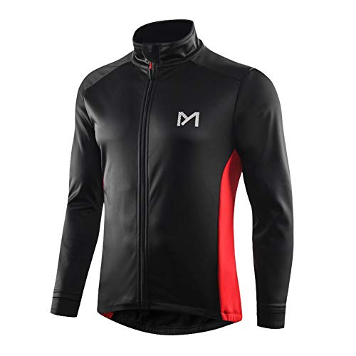 MEETYOO Thermo Jacke Herren, Fahrradjacke Atmungsaktiv Softshelljacken Männer Windjacken für Radsport Mountainbike Winter