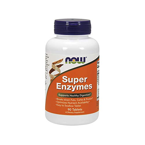 Now Foods Super Enzyme Enzymmischung für gesunde Verdauung, 90 Tabletten