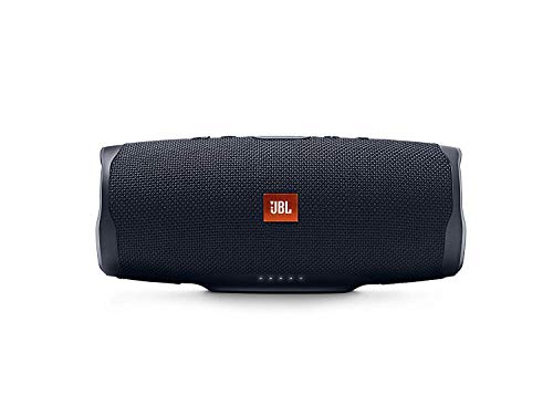 JBL Charge 4 Bluetooth-Lautsprecher (Wasserfeste, portable Boombox mit integrierter Powerbank, Mit nur einer Akku-Ladung bis zu 20 Stunden kabellos Musik streamen) schwarz